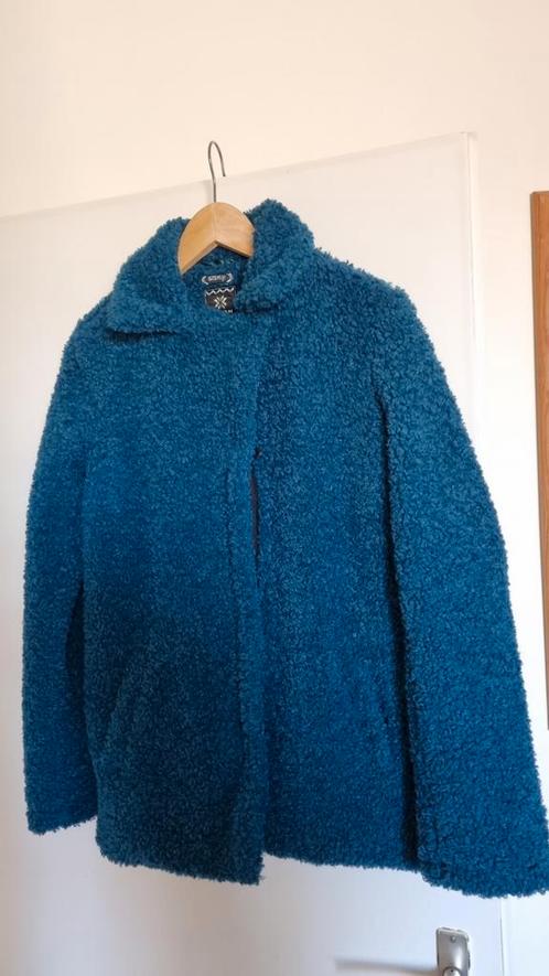 Indian blue jeans teddyjas petrol, Kleding | Dames, Jassen | Winter, Nieuw, Maat 36 (S), Groen, Ophalen of Verzenden