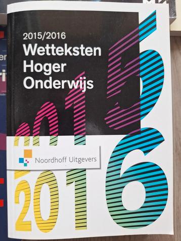 Wetteksten Hoger Onderwijs - Editie 2015-2016 beschikbaar voor biedingen