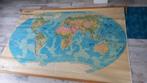 schoolplaat / wereldkaart, Antiek en Kunst, Antiek | Schoolplaten, Ophalen, Aardrijkskunde