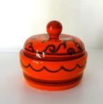 Keramiek pot schaal deksel oranjerood Flora Holland 177-s, Antiek en Kunst, Antiek | Keramiek en Aardewerk, Ophalen of Verzenden