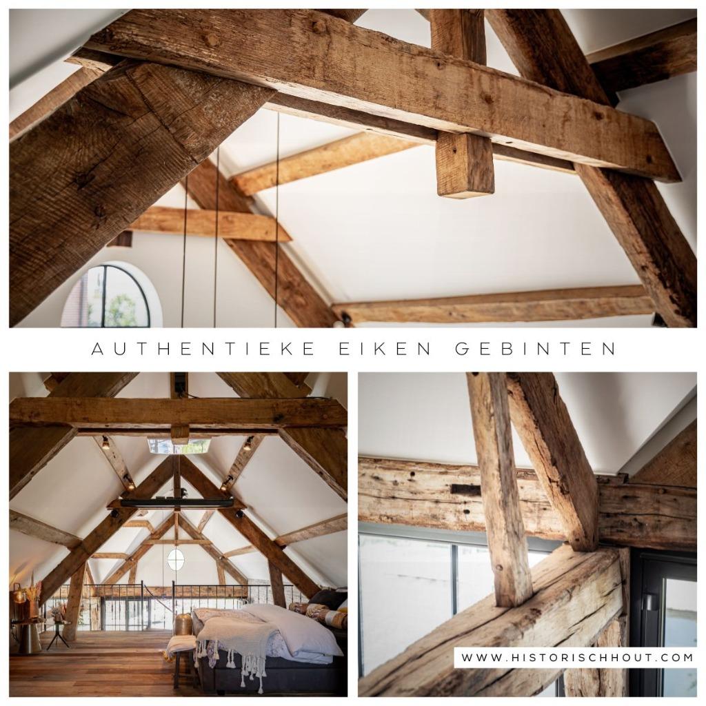 Authentieke eiken gebinten! Bij Historisch Hout! Balken!, Tuin en Terras, Ophalen, 250 cm of meer, Planken