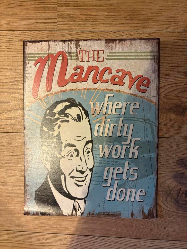 Mancave wandbord, Antiek en Kunst, Antiek | Wandborden en Tegels, Ophalen