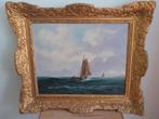 Schilderij "Zeegezicht" P.Vos, Antiek en Kunst, Kunst | Schilderijen | Klassiek, Ophalen of Verzenden
