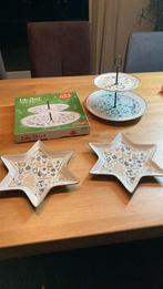 Kerst etagere en 2 ster borden, Ophalen, Zo goed als nieuw