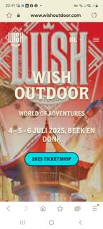 Wish Outdoor Vrijsag ticket, Tickets en Kaartjes, Evenementen en Festivals, Eén persoon