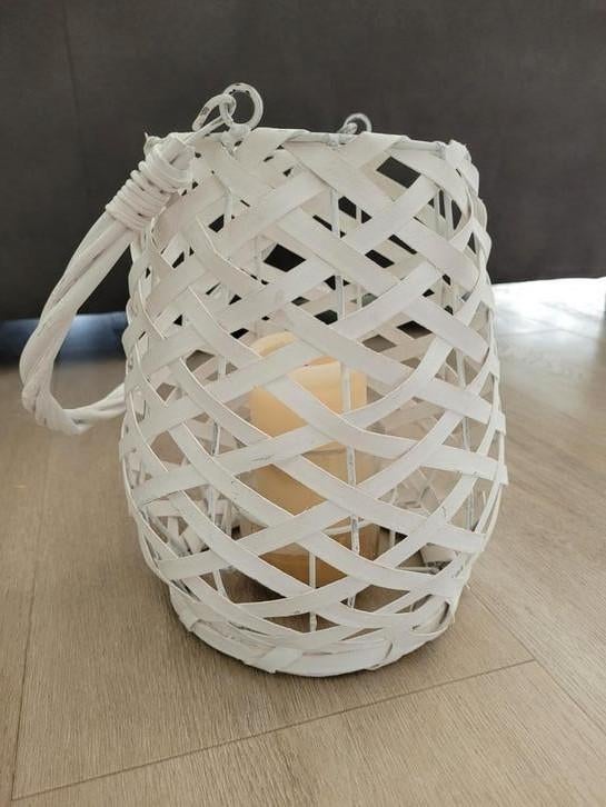 2 windlichten voor € 5,-, Ophalen of Verzenden, Zo goed als nieuw, Overige materialen, Minder dan 25 cm