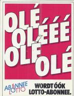 So277 sticker olé olee lotto abonnee, Ophalen of Verzenden, Zo goed als nieuw, Overige typen