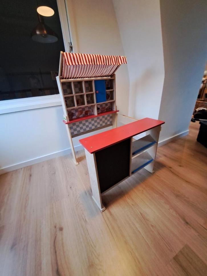 Leuk houten kinder markt kraampje/winkel, Kinderen en Baby's, Speelgoed | Speelkeukens, Zo goed als nieuw, Speelkeuken, Hout, Ophalen of Verzenden