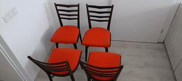 Vintage Ladder Stoel Oranje Wol beschikbaar voor biedingen