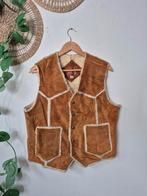 Vintage suede bodywarmer met teddy voering L, Kleding | Dames, Bruin, Maat 42/44 (L), Ophalen of Verzenden, Zo goed als nieuw