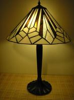 Slanke Tiffany tafellamp / Art Deco, Ophalen of Verzenden, Zo goed als nieuw, Glas, 50 tot 75 cm
