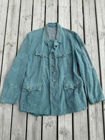 Duitse Jas Polizei Drillich / veldbluse ww2 beschikbaar voor biedingen