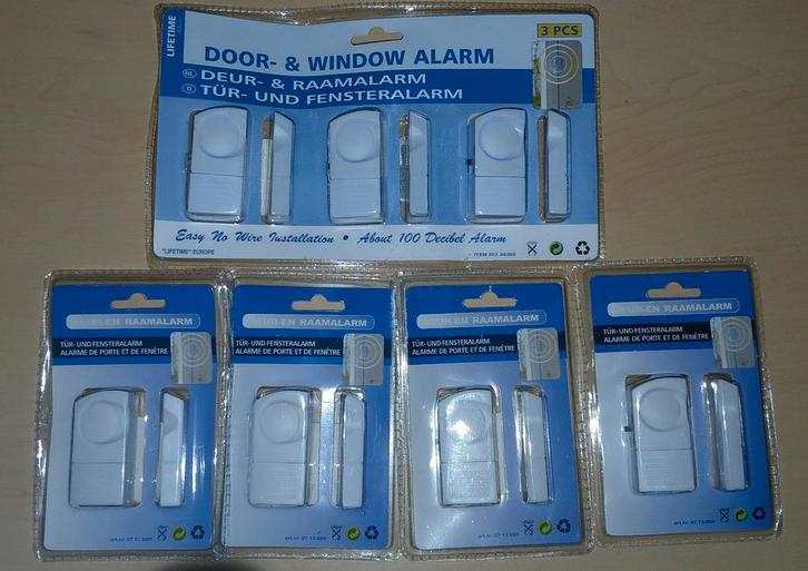 7 stuk raam / deur Alarm - Nieuw in verpakking, Doe-het-zelf en Verbouw, Alarmsystemen, Nieuw, Detector, Sensor of Melder, Raam of Deur