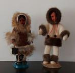 Vintage 2 poppen origineel Inuit Eskimo ´70s, Antiek en Kunst, Ophalen of Verzenden