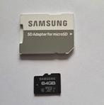 1 x Samsung micro sdxc 64GB met adapter, 64 GB, Ophalen of Verzenden, Zo goed als nieuw, SDXC