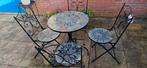 bistro setje, Ophalen of Verzenden, Gebruikt, Overige materialen, 2 zitplaatsen