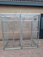 Dubbele aluminium voliere met morsrand, Dieren en Toebehoren, Ophalen, Aluminium, Volière