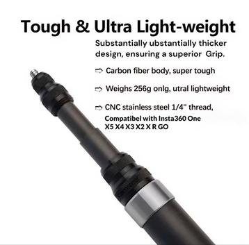 Carbon Fiber Selfie stick 3 meter voor Insta360  beschikbaar voor biedingen