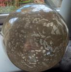 Grote brocante glazen bol armeluiszilver, Ophalen of Verzenden, Zo goed als nieuw