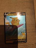 Zeldzame Holo Surfing Pikachu V Kaart, Ophalen of Verzenden, Zo goed als nieuw, Losse kaart, Foil
