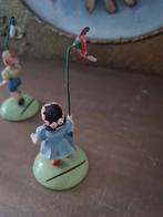 Oud bloemen kindje blauw jurkje KWO Ertsgebergte, Heikant 21 Kaatsheuvel, Gebruikt, Belle Vieille Brocante, Ophalen of Verzenden