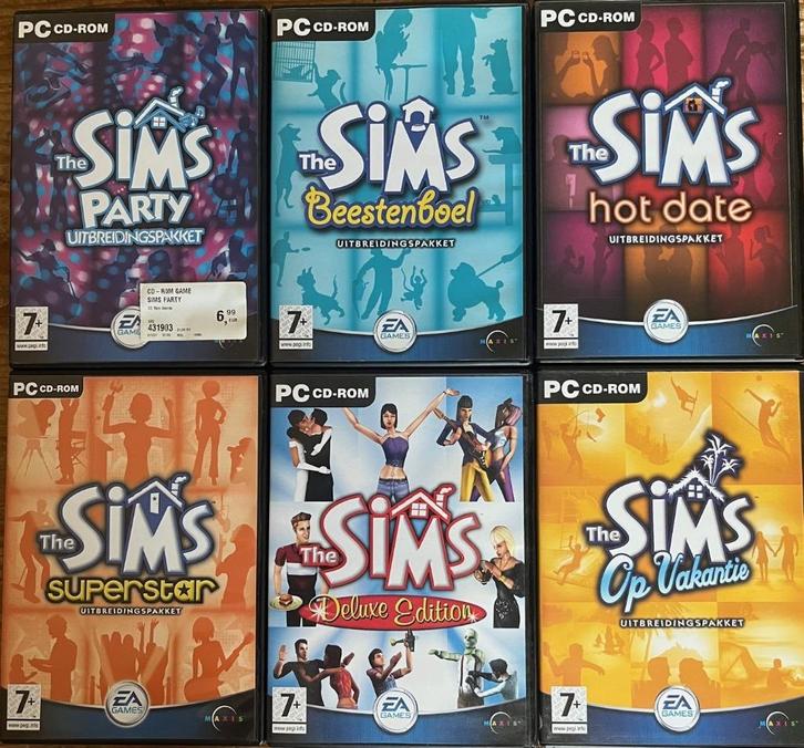cd rom van the sims, lot van 6 stuks, Spelcomputers en Games, Games | Pc, Gebruikt, 1 speler, Vanaf 7 jaar, Ophalen of Verzenden