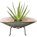 Zinken plantenbak op pootjes oude zinken weegschaal handmade, Ophalen, Gebruikt, Minder dan 30 cm, Minder dan 60 cm