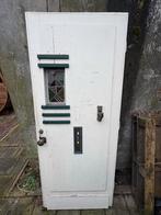 Oude Houten Buitendeur met Glas, Doe-het-zelf en Verbouw, Deuren en Horren, Ophalen, Gebruikt, 80 tot 100 cm, Buitendeur