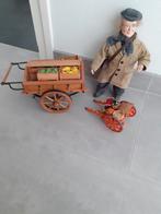 Pop man met pet en kar 2,stuks, Verzamelen, Poppenhuizen en Toebehoren, Ophalen, Gebruikt, Popje
