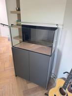 Open 112 liter aquarium met op maat gemaakte aquariumkast, Ophalen, Zo goed als nieuw, Leeg aquarium