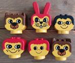 Vintage Duplo hoofden o.a. hond en konijn, Kinderen en Baby's, Speelgoed | Duplo en Lego, Ophalen of Verzenden, Zo goed als nieuw
