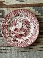 Vintage Engels rood ironstone bord ( kasteel ), Ophalen of Verzenden