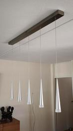 Moderne Tafel Hanglamp - Zilverkleurig, Ophalen of Verzenden, Zo goed als nieuw, Modern, Metaal