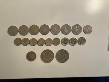 Engeland, 390 munten, 1806-2018, ook per stuk te koop! beschikbaar voor biedingen