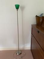Staande lamp met groen gematteerde glazen kap, Huis en Inrichting, Lampen | Vloerlampen, Ophalen, Zo goed als nieuw, Glas, 150 tot 200 cm