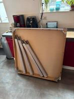 Robuuste houten bartafel, Huis en Inrichting, Tafels | Eettafels, Ophalen, Gebruikt, 100 tot 150 cm, Eikenhout