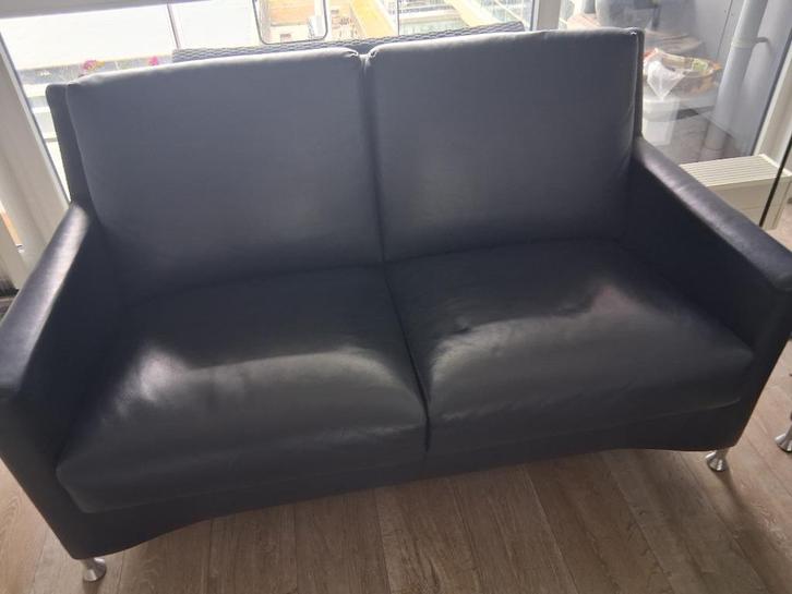Leolux banken, Huis en Inrichting, Banken | Bankstellen, Gebruikt, Rechte bank, Driepersoons, 150 tot 200 cm, 75 tot 100 cm, Leer