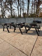 Kunststof Picknicktafel Rechthoekig, Tuin en Terras, Ophalen, Gebruikt, Rechthoekig, Hout