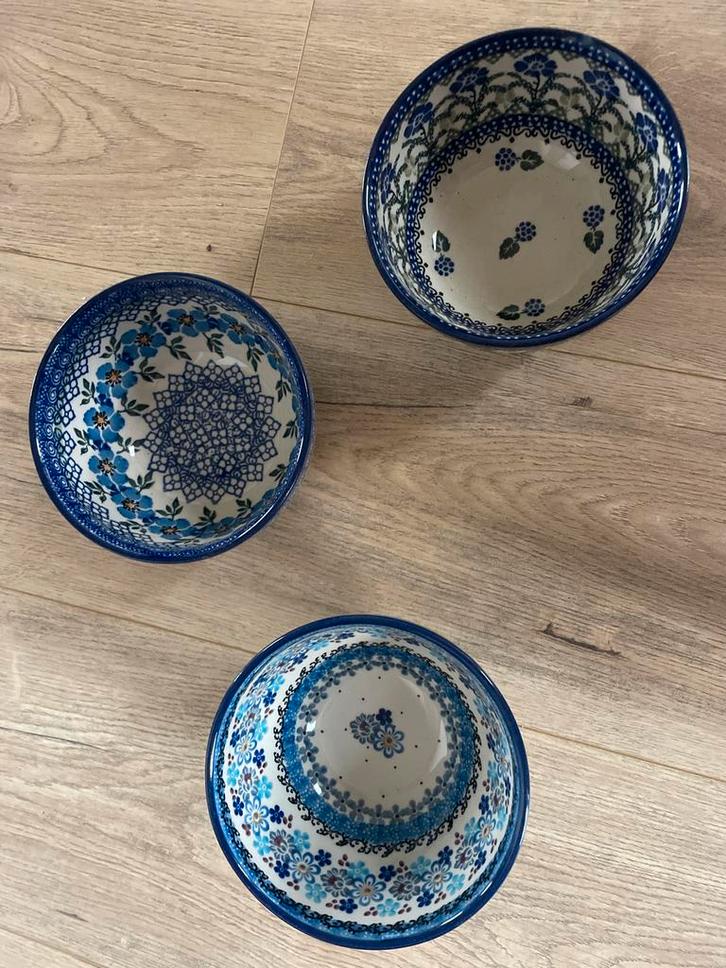 3 Bunzlau Castle Kommetjes, Huis en Inrichting, Keuken | Servies, Gebruikt, Kom(men), Overige stijlen, Aardewerk, Ophalen