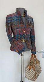 Scapa wollen tweed ruit jasje met gouden knopen maat 38, Verzenden