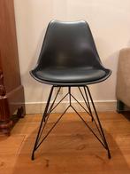 Set van 4 Zwarte Eetkamerstoelen, Huis en Inrichting, Ophalen, Kunststof, Gebruikt, Zwart