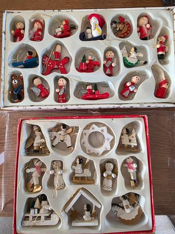 Kerst vintage houten hangers kersthangers beschikbaar voor biedingen