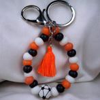 Sleutelhanger EK - WK voetbal oranje wit zwart, Verzenden, Nieuw, Sport