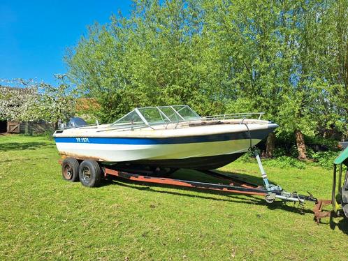 Speedboot met yamaha 130 pk 2t, opknapper, Watersport en Boten, Speedboten, Gebruikt, 3 tot 6 meter, Benzine, 120 tot 200 pk, Polyester