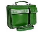 Schooltas leren aktetas laptoptas echt leder Groen, Duitsland, Overige kleuren, Nieuw, Info@herwe.nl