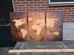 3 luik canvas wereld kaart, Ophalen, Zo goed als nieuw