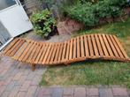 Nieuw Houten ligtbed met kussen, makkelijk in te klappen., Tuin en Terras, Ophalen, Nieuw, Hout