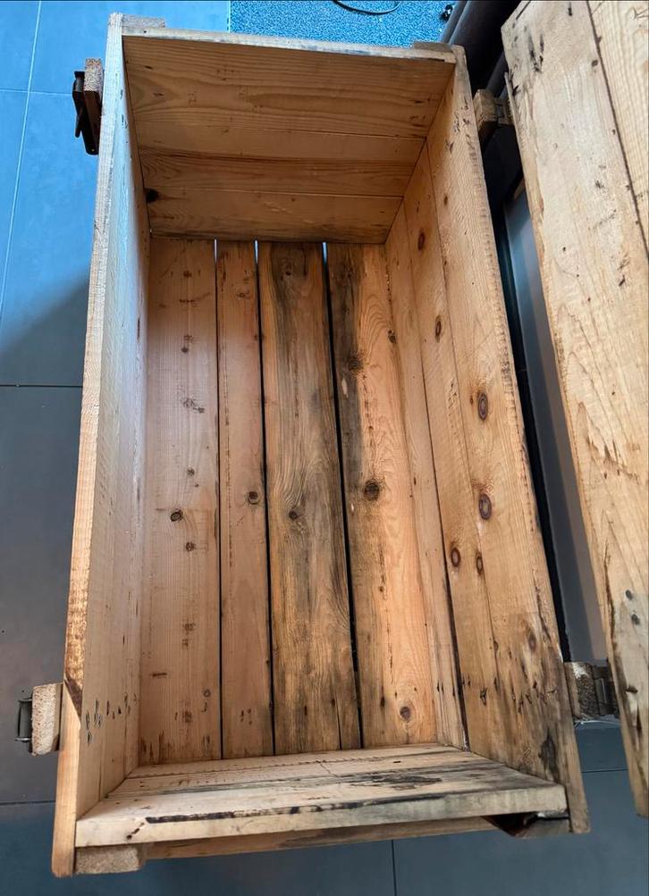 Oude Leger Munitiekist - Houten Kist, Huis en Inrichting, Woonaccessoires | Kisten, Gebruikt, Minder dan 50 cm, 50 tot 100 cm