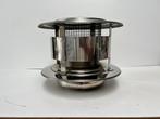 Rvs trekkap rond 175/225mm zo goed als nieuw., Ophalen, Zo goed als nieuw, Vrijstaande haard, Houthaard