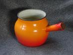 Oranje/Rood emaille steelpan, Ophalen of Verzenden